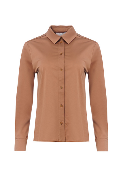 Рубашка EDIPO из смесового хлопкового джерси|Основной цвет:Коричневый|Артикул:39510326 | Фото 1