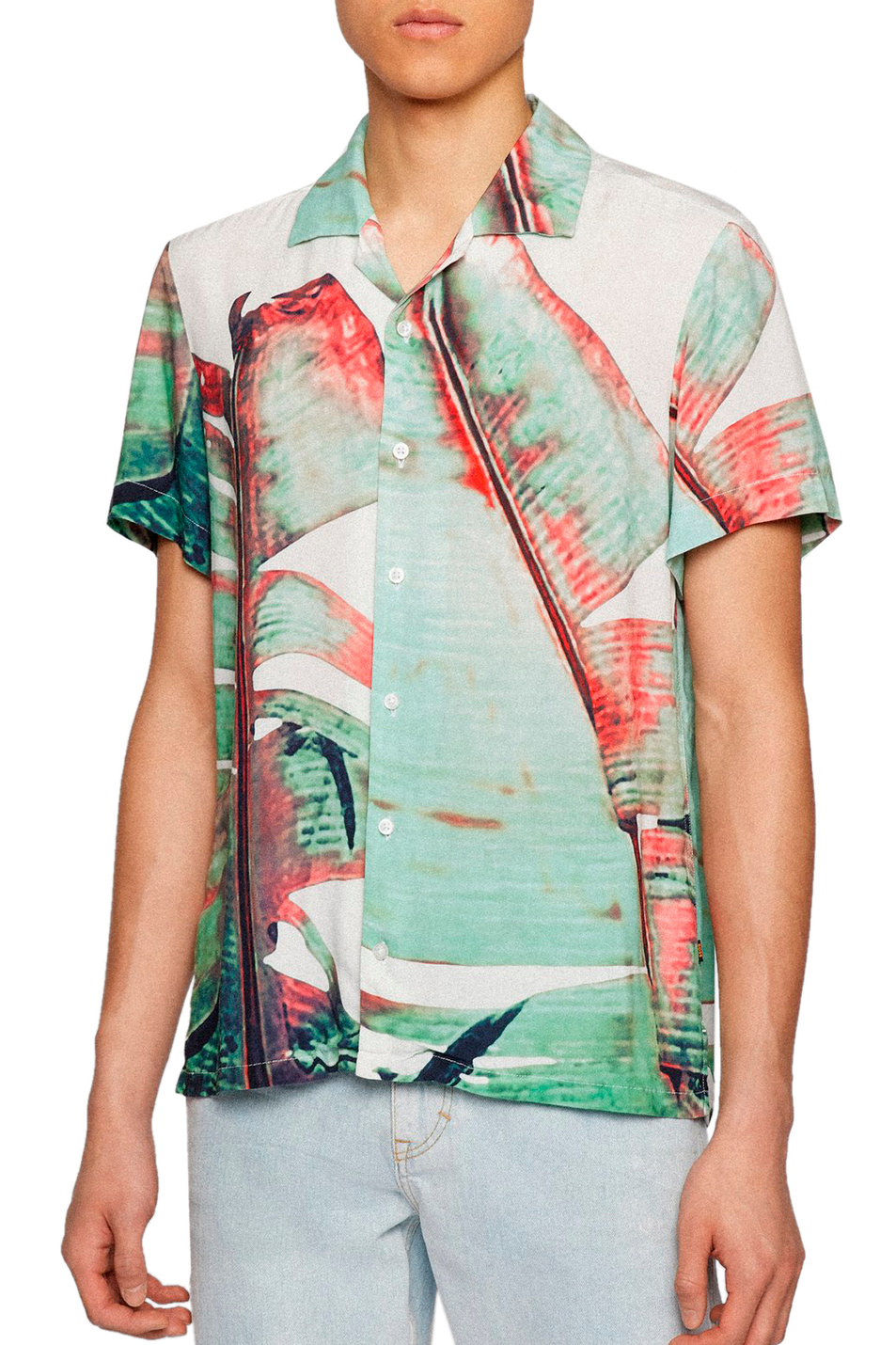 Мужской BOSS Рубашка прямого кроя с принтом (цвет ), артикул 50472292 | Фото 3