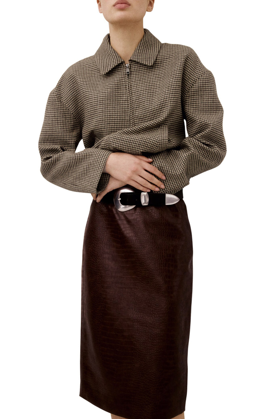 Женский Mango Юбка DUNDEE из искусственной кожи (цвет ), артикул 27071296 | Фото 3