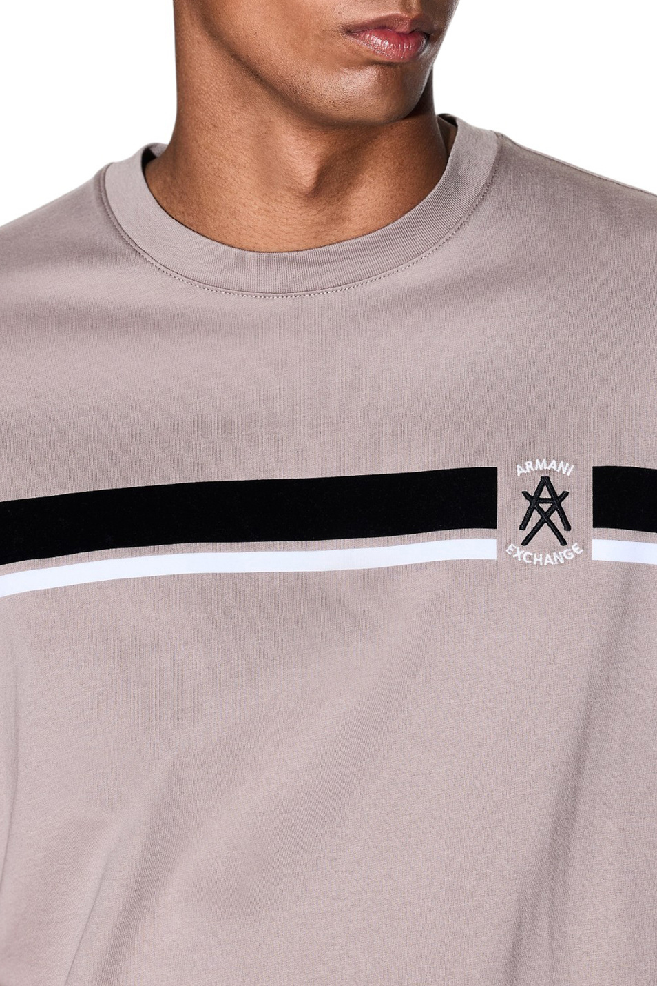 Футболка из хлопка с логотипом|Основной цвет:Бежевый Мужской Armani Exchange Футболка из хлопка с логотипом (цвет ), артикул XM001792-AF12308 | Фото 5