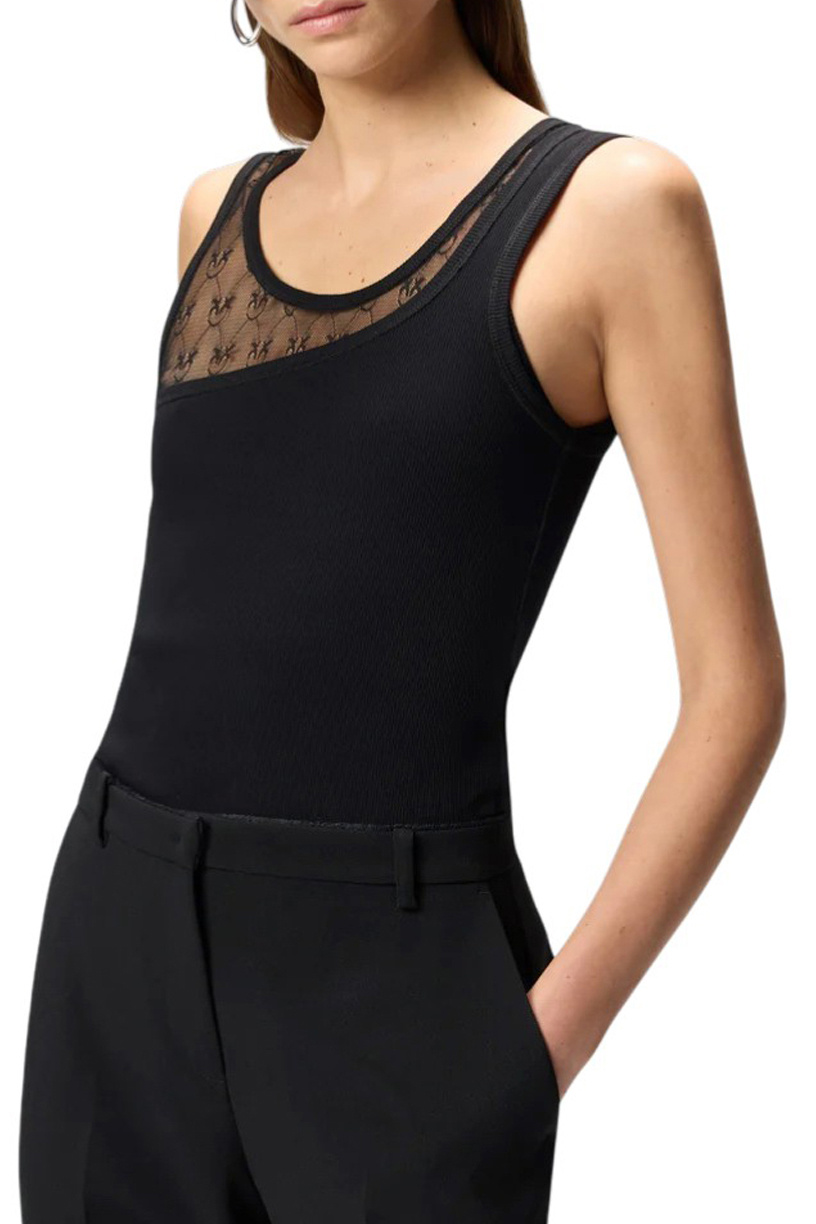 Женский Pinko Топ CUPBOARD с кружевом (цвет ), артикул 106461A362 | Фото 4