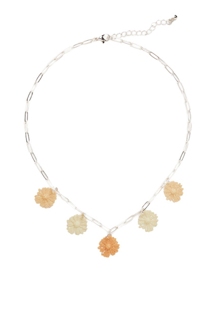 Ожерелье GENISTA с подвесками в форме цветов|Основной цвет:Серебристый|Артикул:17040213 | Фото 1