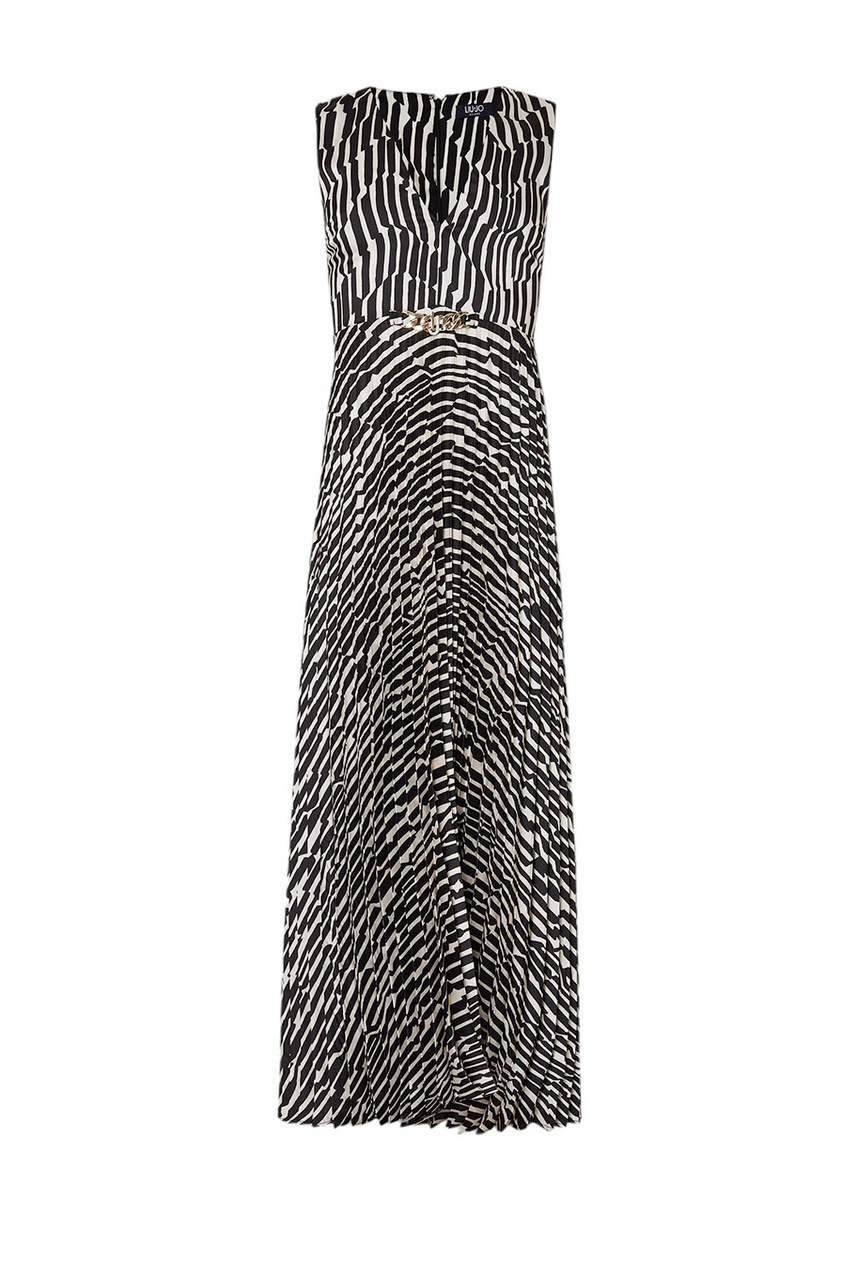 Платье с принтом|Основной цвет:Черный|Артикул:CF3227TS531 | Фото 1