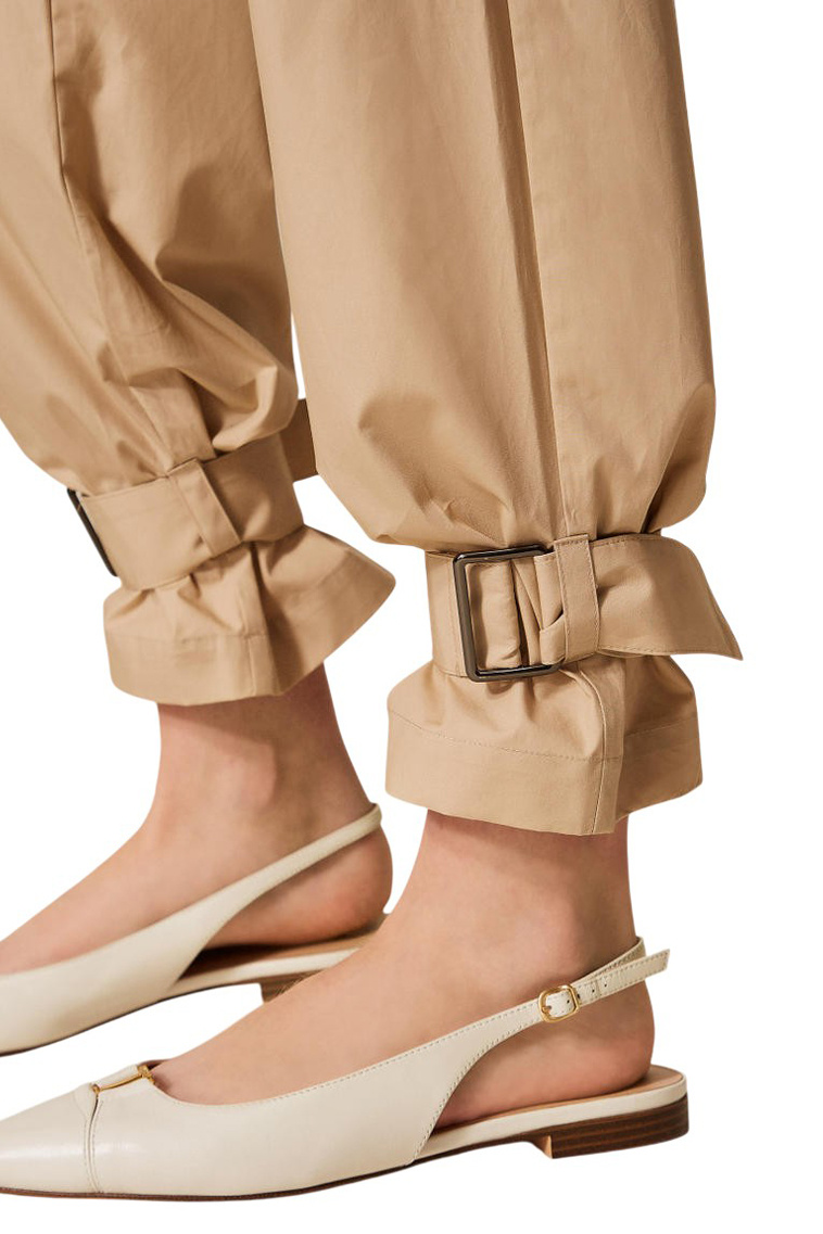 Женский TWINSET Milano Брюки из хлопка (цвет ), артикул 261AP208C | Фото 5