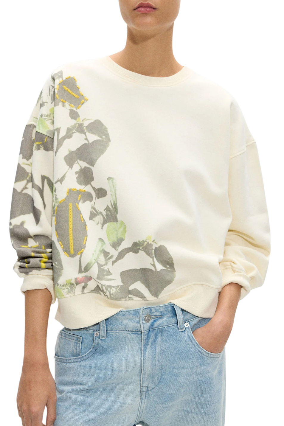 Женский Parfois Свитшот из хлопка с принтом (цвет ), артикул 244211 | Фото 3