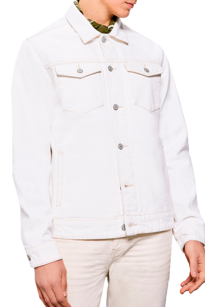 Джинсовая куртка из натурального хлопка|Основной цвет:Кремовый|Артикул:2835263 | Фото 1