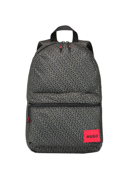 Рюкзак из нейлона с лого|Основной цвет:Черный|Артикул:50475036 | Фото 1