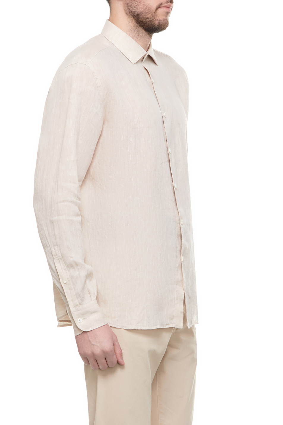 Мужской Zegna Рубашка из чистого льна (цвет ), артикул UDX38A7-SRF5-121G | Фото 3