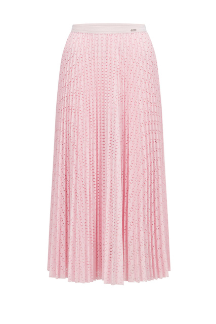 Плиссированная юбка из кружева|Основной цвет:Розовый|Артикул:50472140 | Фото 1