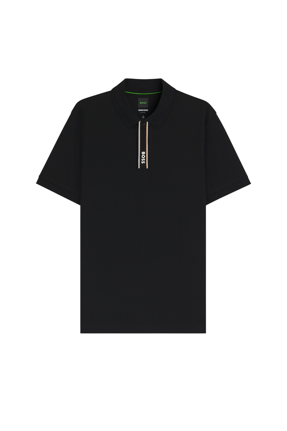 Поло Paddy из эластичного хлопка|Основной цвет:Черный Мужской BOSS Поло Paddy из эластичного хлопка (цвет ), артикул 50549362 | Фото 1