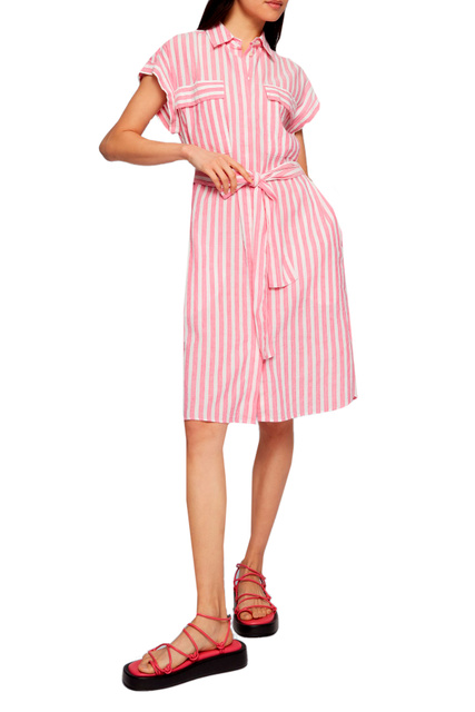 Платье-рубашка свободного кроя|Основной цвет:Розовый|Артикул:50467972 | Фото 2