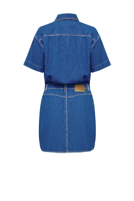 Джинсовое платье-рубашка|Основной цвет:Синий|Артикул:D40EQ043EH3 | Фото 2