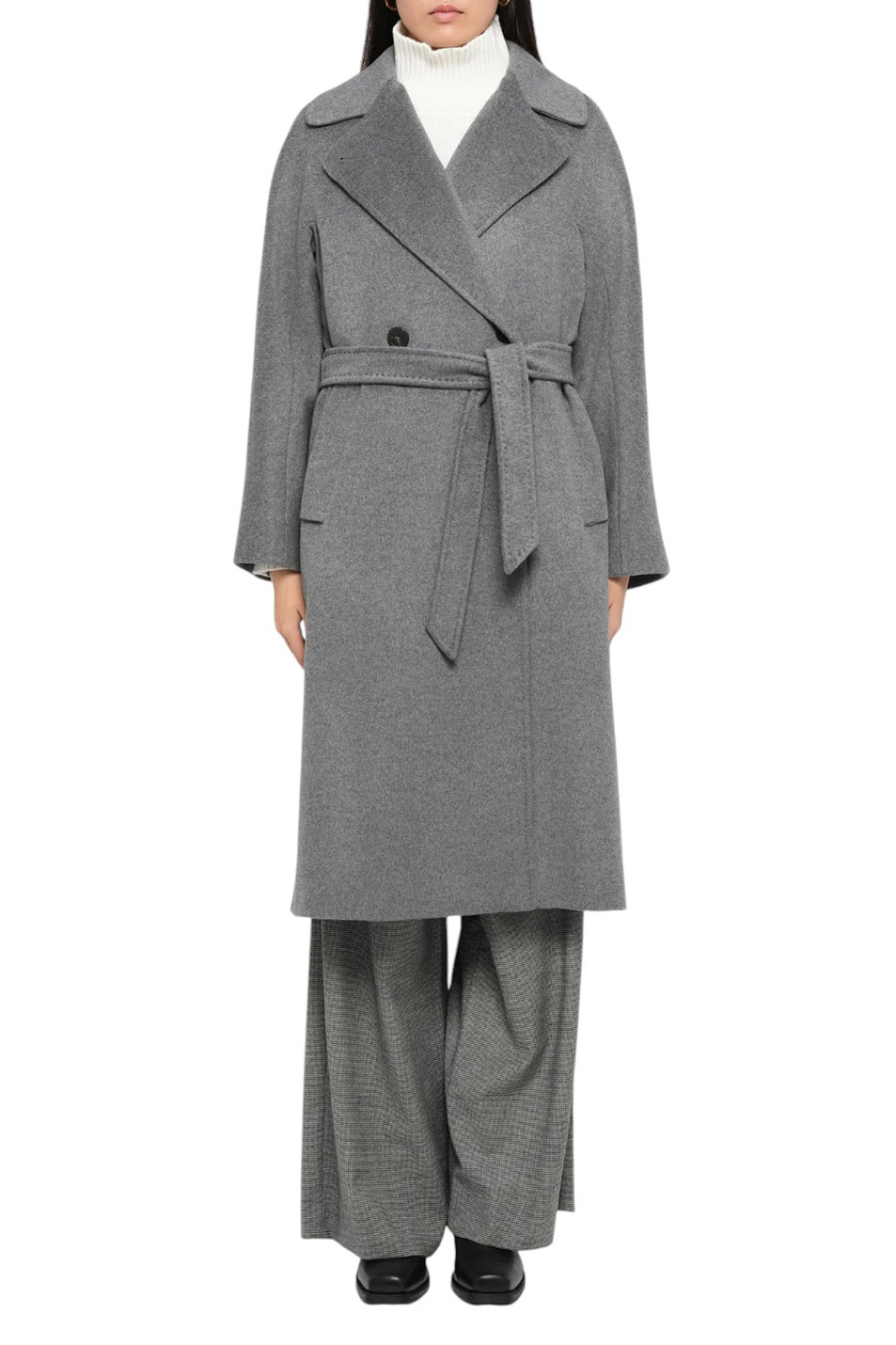 Пальто RESINA из шерсти|Основной цвет:Серый Женский Weekend Max Mara Пальто RESINA из шерсти (цвет ), артикул 2525016102 | Фото 4