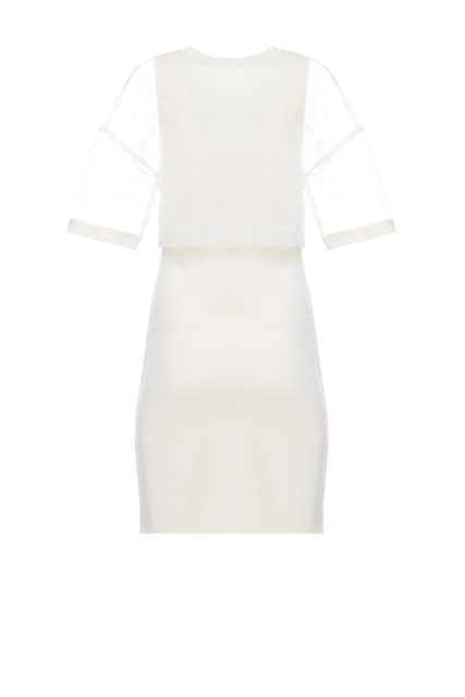 Платье с прозрачной верхней частью|Основной цвет:Кремовый|Артикул:TA3232J6595 | Фото 2