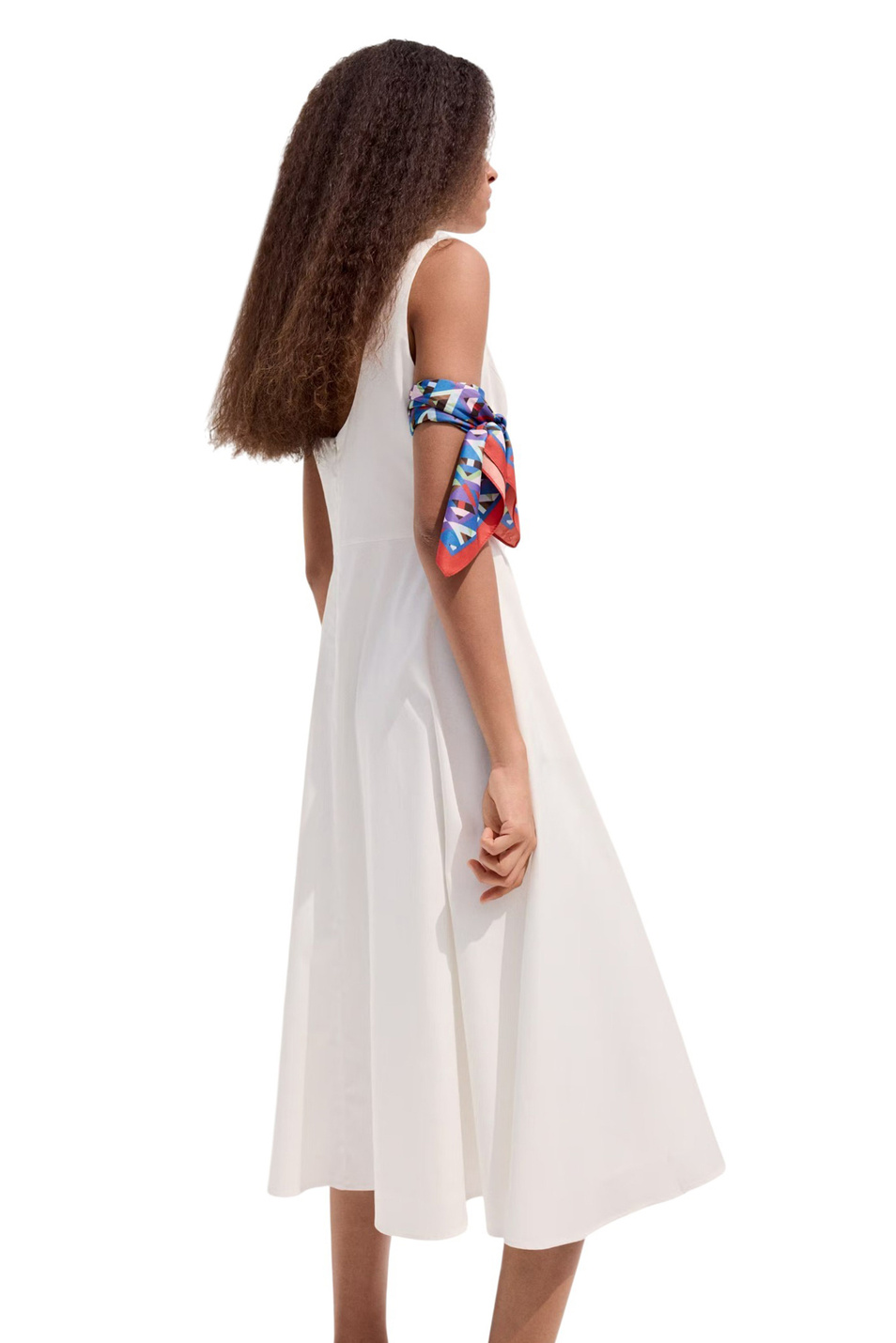 Платье NICOLE из эластичного хлопка|Основной цвет:Белый Женский Mango Платье NICOLE из эластичного хлопка (цвет ), артикул 37011404 | Фото 4