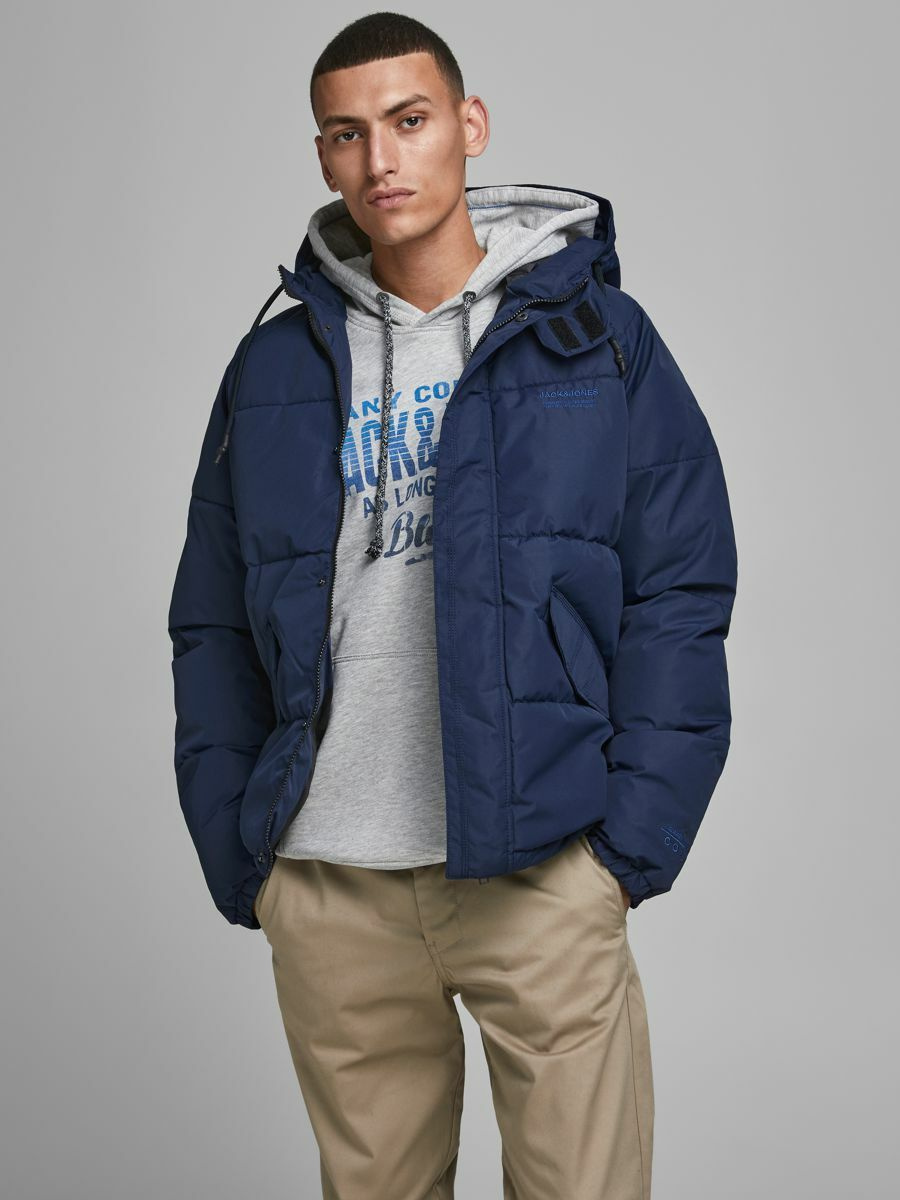 Стеганая куртка с капюшоном|Основной цвет:Синий Мужской Jack & Jones Стеганая куртка с капюшоном (цвет ), артикул 12178729 | Фото 3