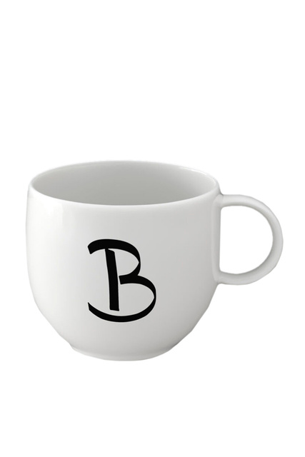 Фарфоровая кружка "B"|Основной цвет:Белый|Артикул:10-1620-6101 | Фото 1
