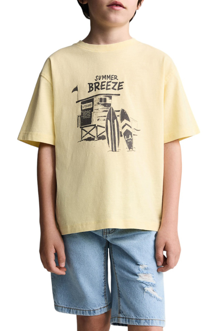 Мальчикам Mango Kids Футболка SLUB из натурального хлопка (цвет ), артикул 67027714 | Фото 3