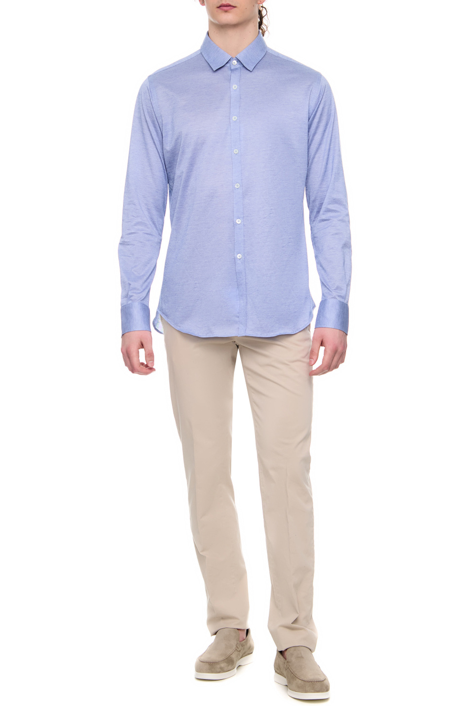 Мужской Canali Рубашка из натурального хлопка (цвет ), артикул L777GN02875 | Фото 2
