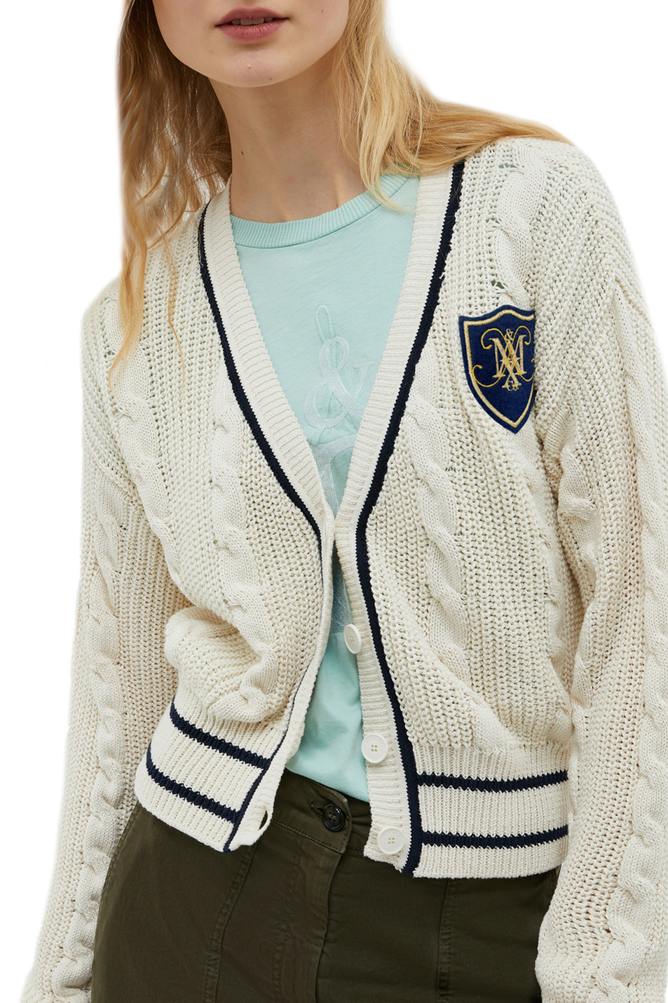 Женский MAX&Co. Кардиган PAGLIA с V-образным вырезом (цвет ), артикул 73418822 | Фото 3