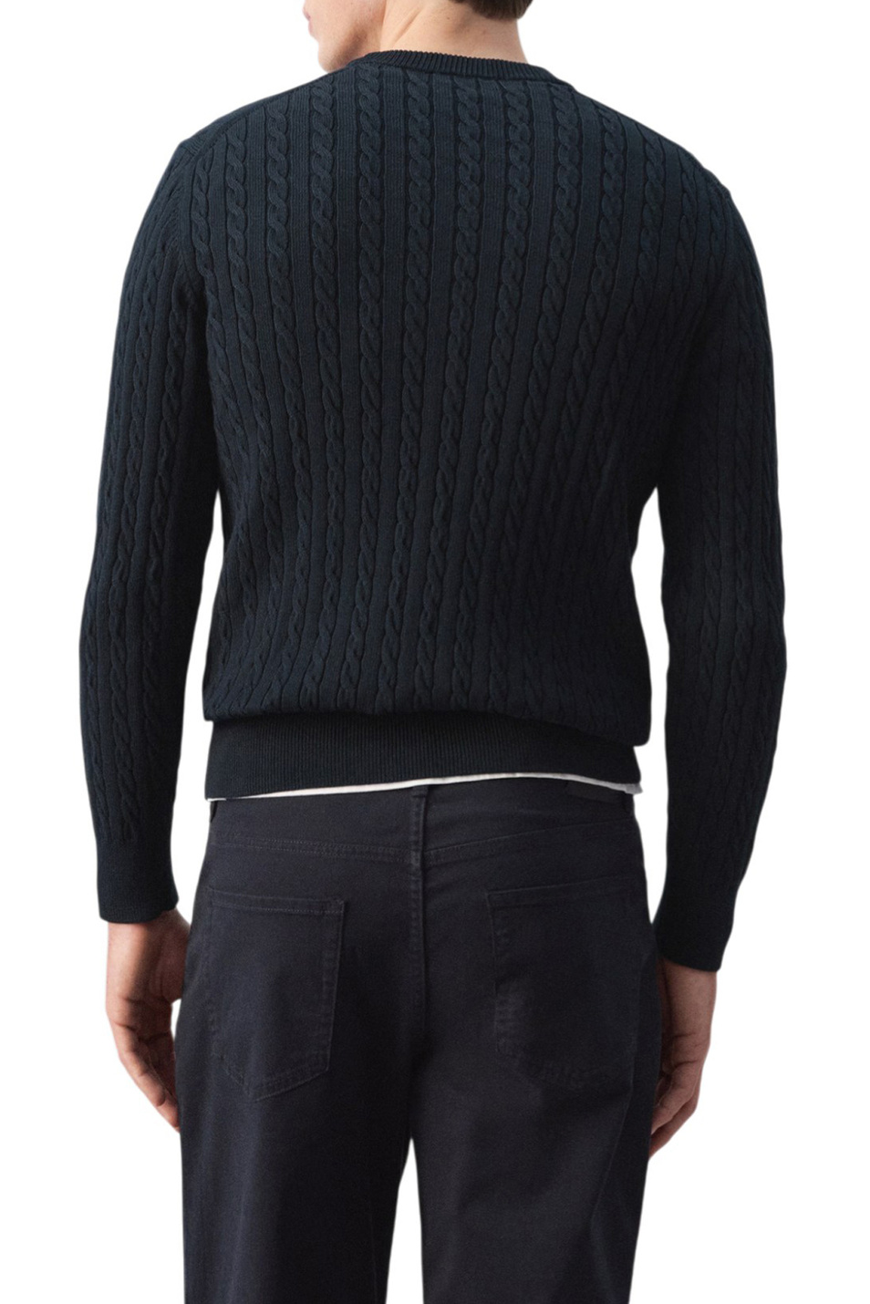 Мужской Mango Man Джемпер MUGUET из хлопка (цвет ), артикул 27065939 | Фото 4