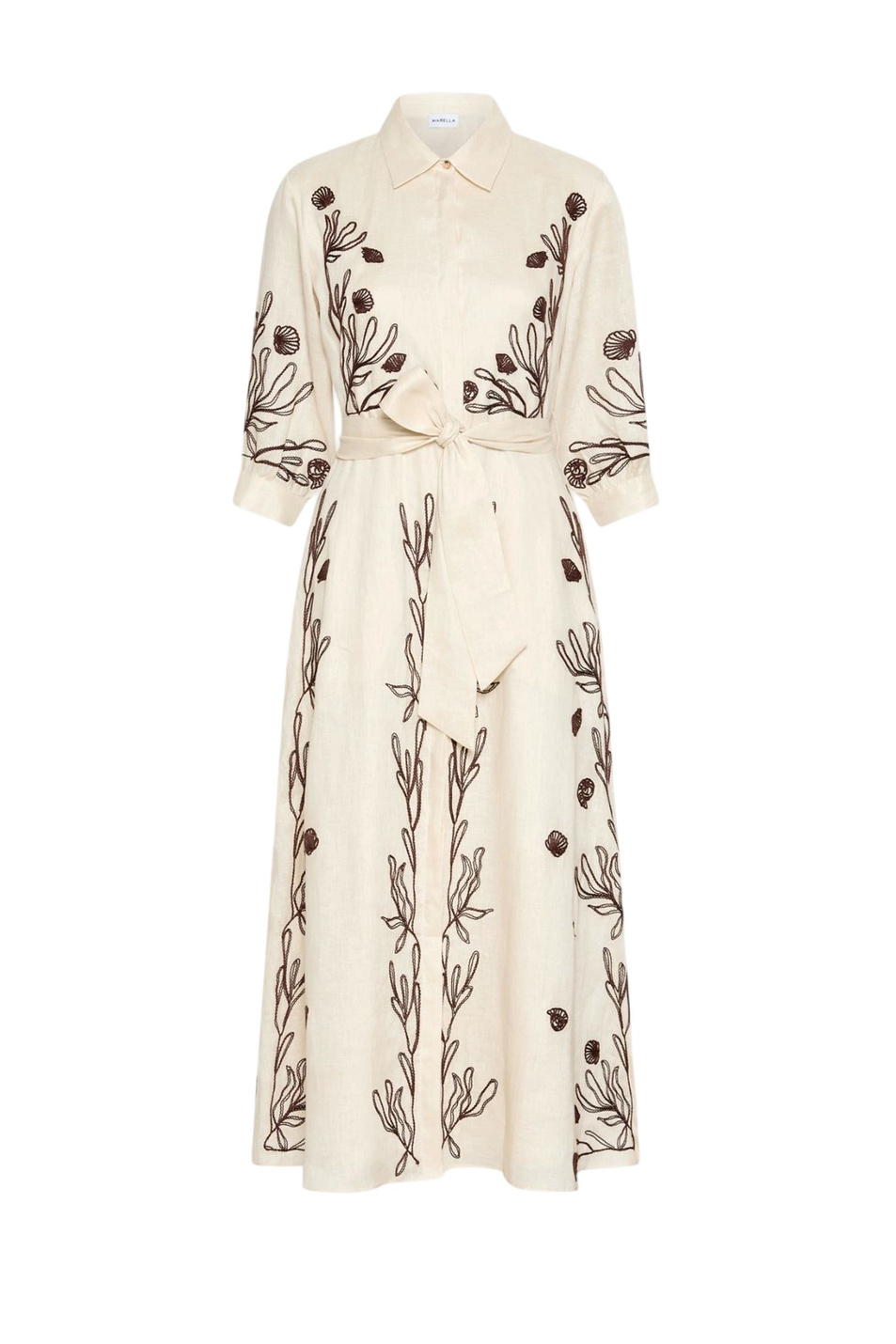 Женский MARELLA Платье-рубашка MLLBANDA из льна (цвет ), артикул 2613221232 | Фото 1