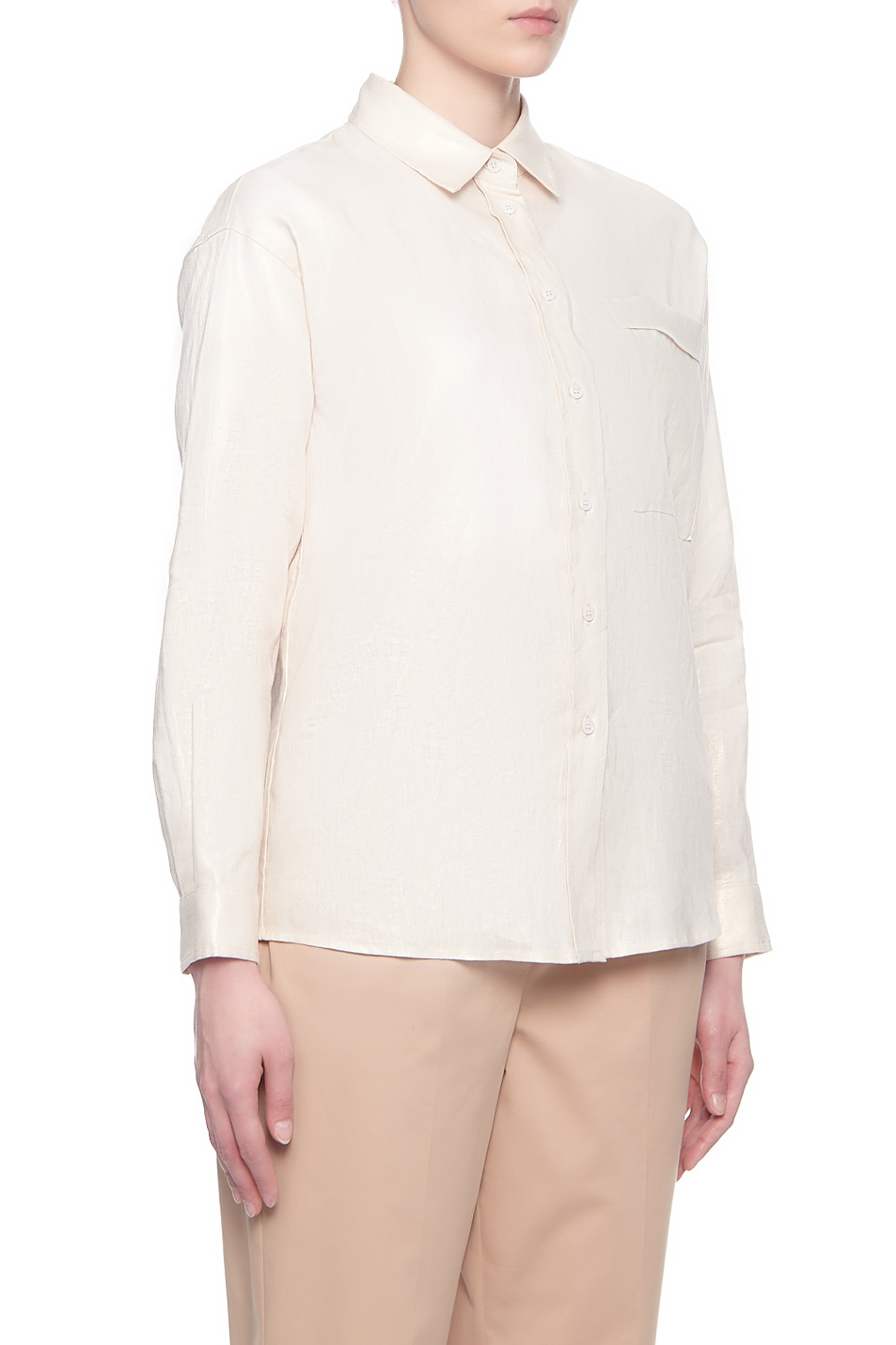 MAX&Co. Льняная рубашка ECONOMO с эффектом металлик (цвет ), артикул 71111021 | Фото 3