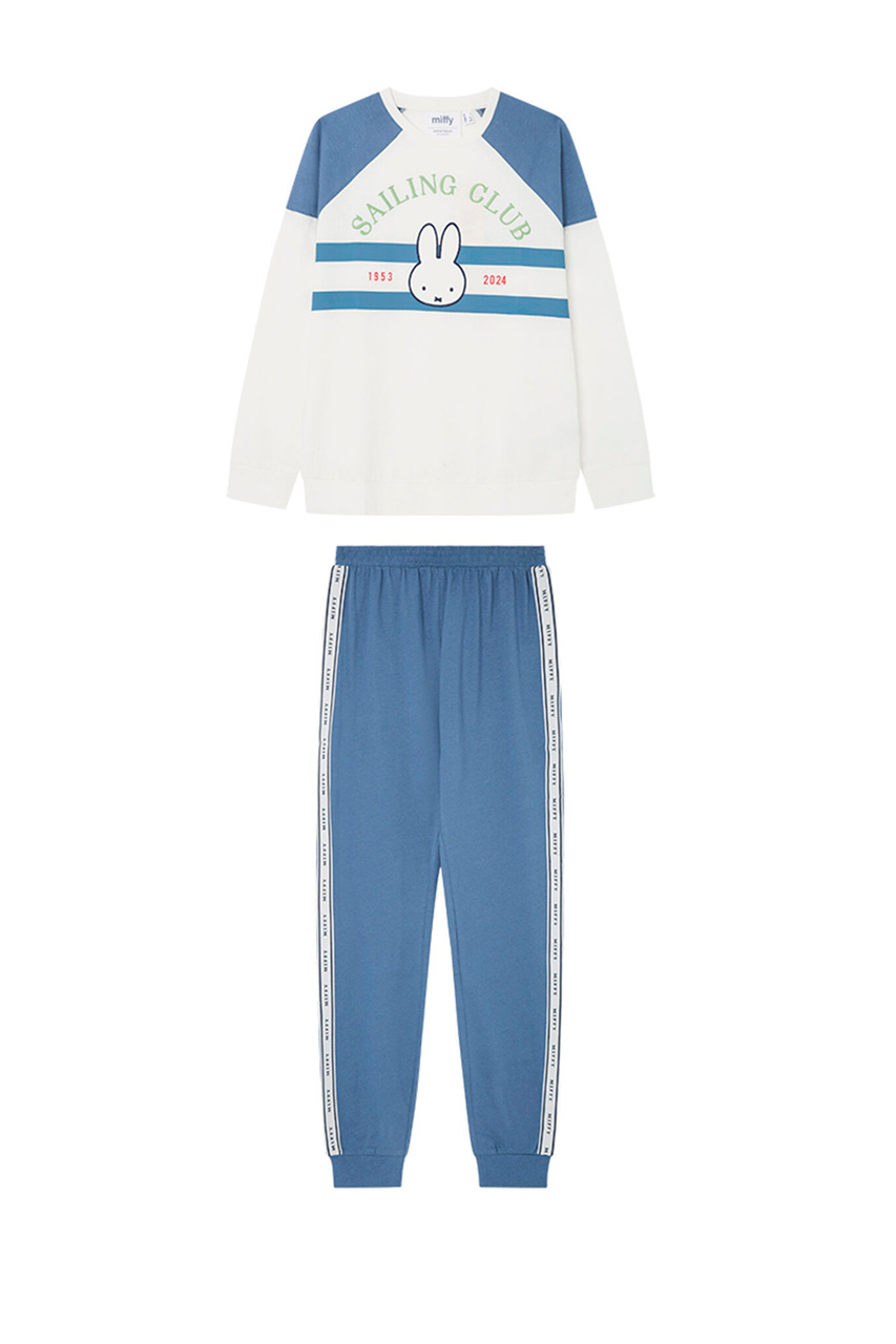 Пижама из натурального хлопка|Основной цвет:Синий|Артикул:3137615 | Фото 1