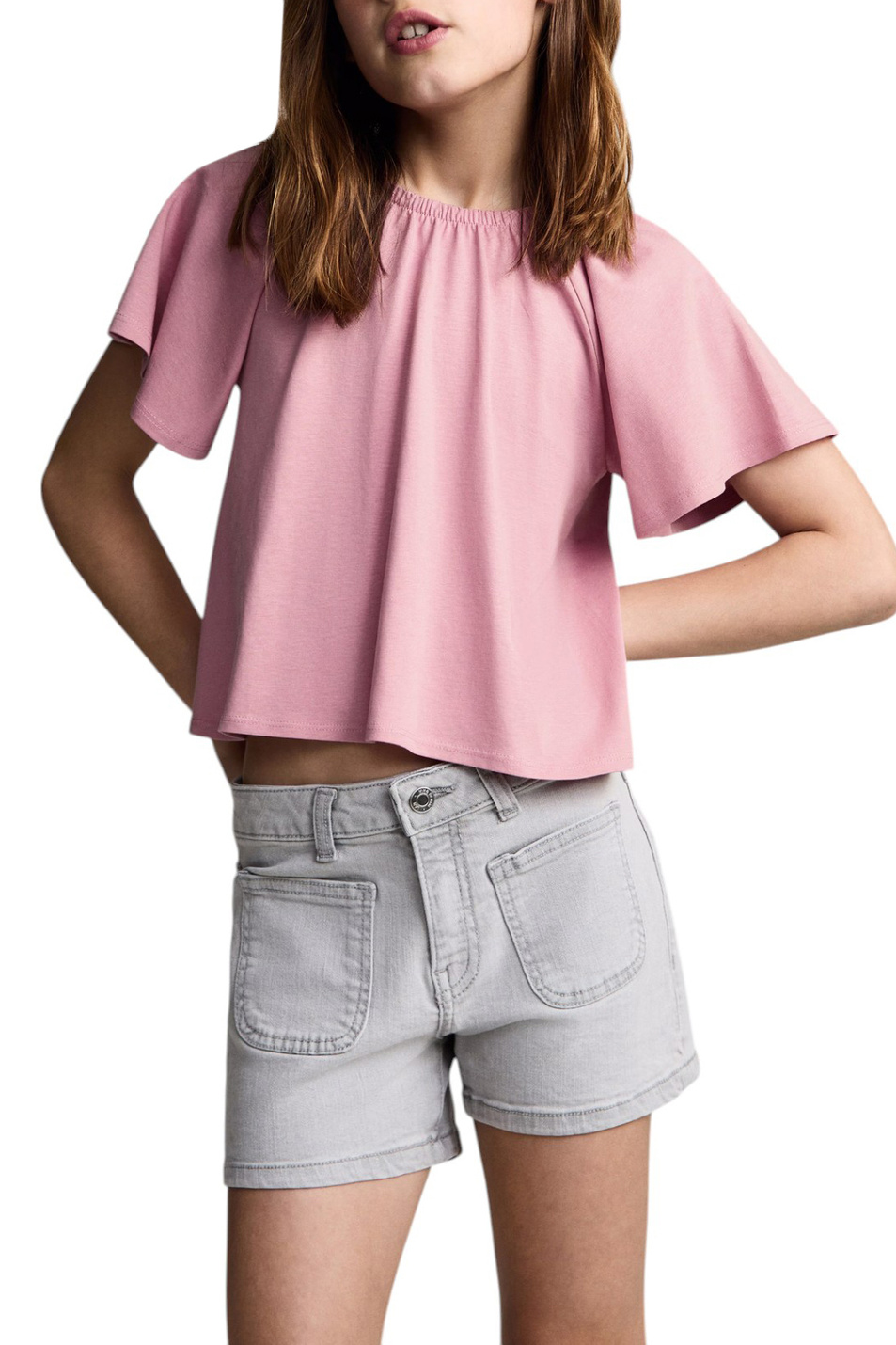 Девочкам Mango Kids Футболка AIRE из хлопка (цвет ), артикул 87047690 | Фото 3