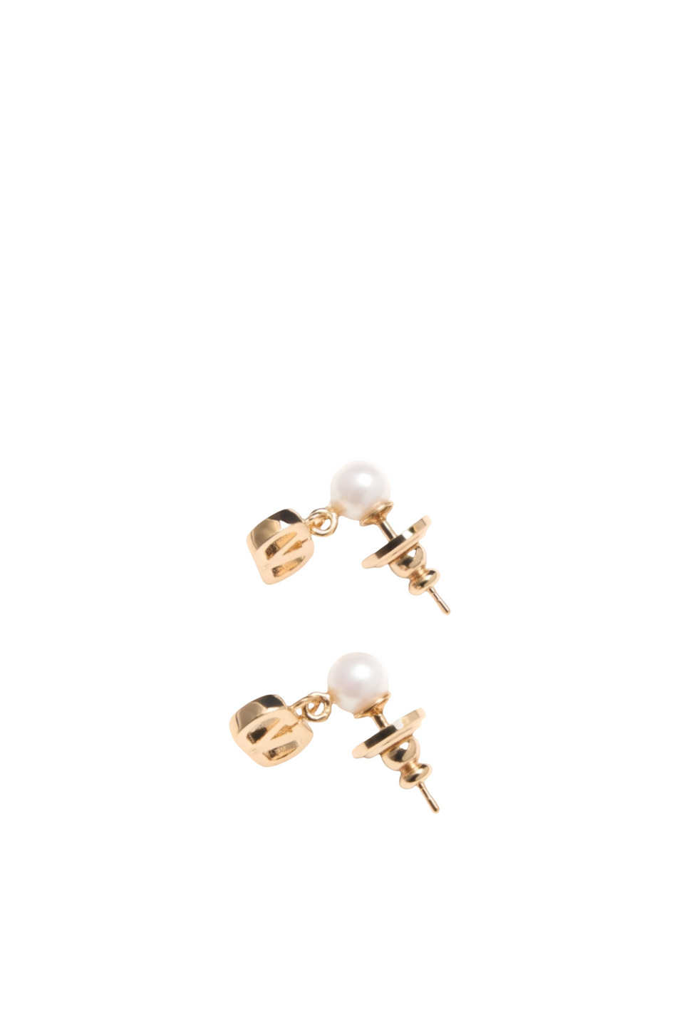 Серьги VLogo Signature с искусственным жемчугом|Основной цвет:Золотой Женский Valentino Серьги VLogo Signature с искусственным жемчугом (цвет ), артикул 9W2J0X81DHC | Фото 3