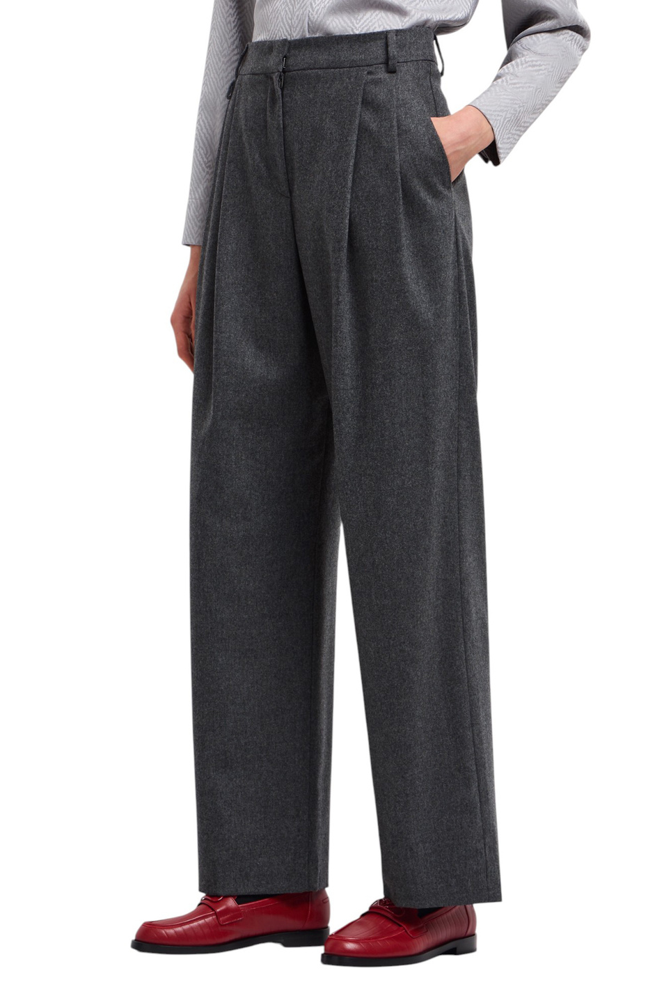 Женский Emporio Armani Брюки из смесовой шерсти (цвет ), артикул EW002215-TE10537 | Фото 3