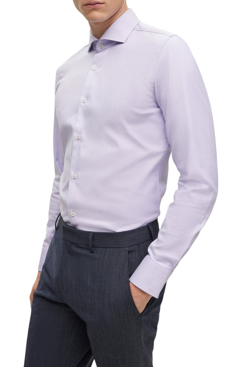 Мужской BOSS Рубашка из эластичного хлопка (цвет ), артикул 50496434 | Фото 3