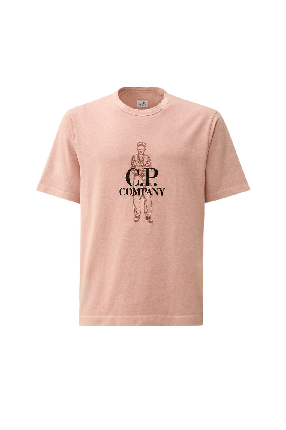 Мужской C.P. Company Футболка из хлопка с логотипом (цвет ), артикул 18CMTS288A006057O | Фото 1