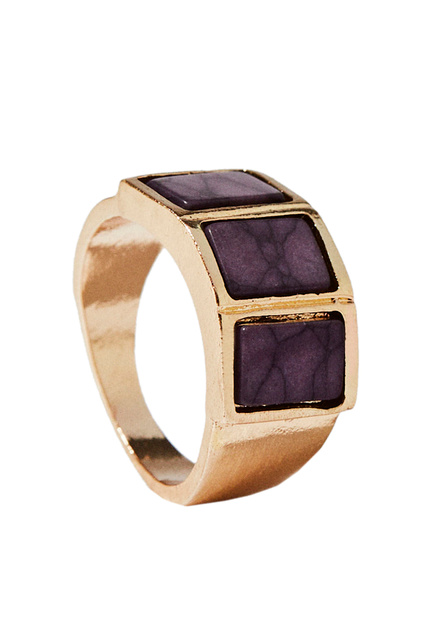 Кольцо с искусственными камнями|Основной цвет:Фиолетовый|Артикул:162603 | Фото 1