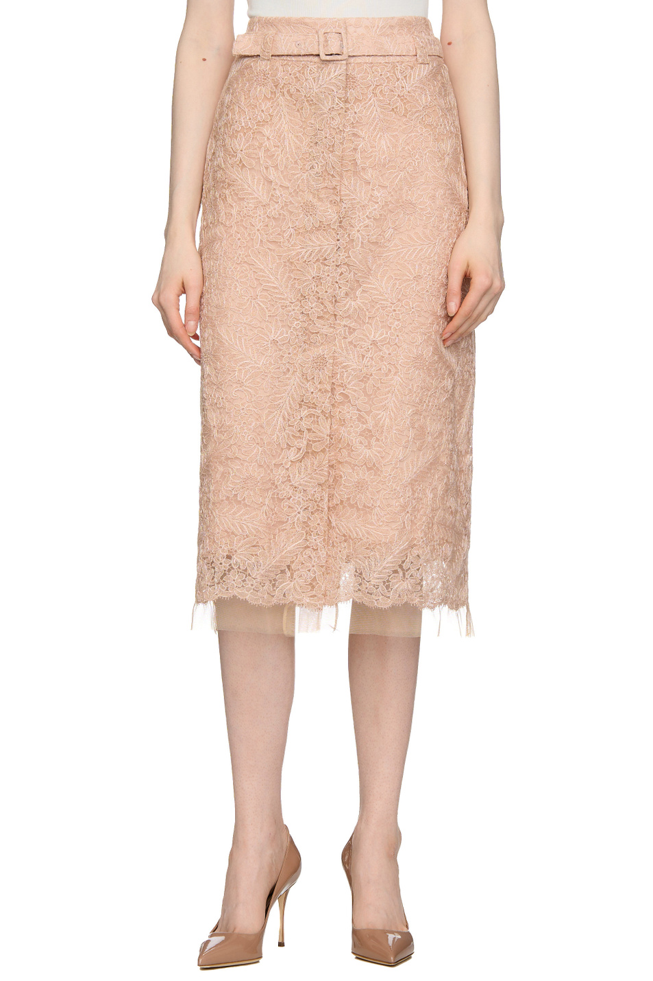 Женский ERMANNO SCERVINO Юбка из гипюра (цвет ), артикул D462O332OEX | Фото 4