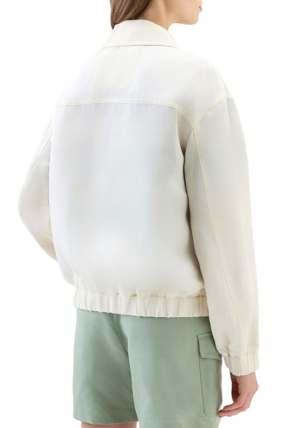 Женский Woolrich Куртка из смесового льна (цвет ), артикул CFWWOU0978FRUT3043 | Фото 4