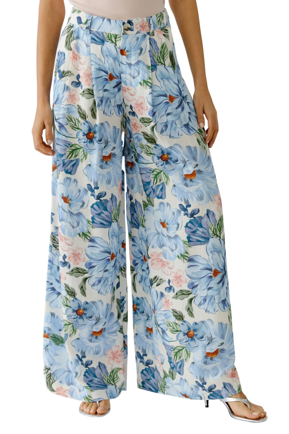 Женский OUI Брюки с цветочным принтом (цвет ), артикул 97148 | Фото 3