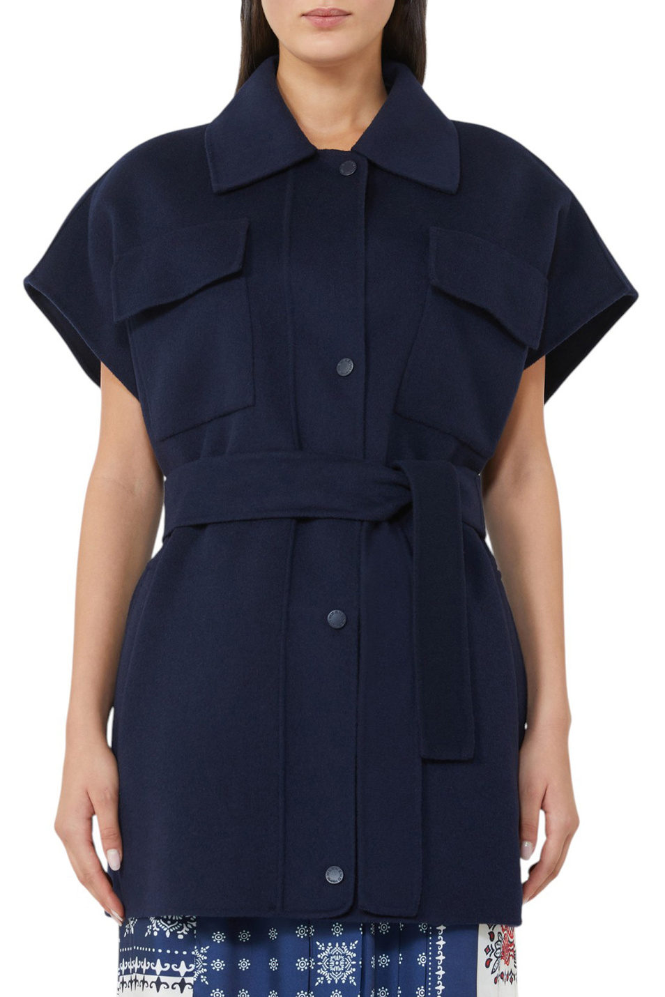 Женский Weekend Max Mara Жилет ELEGIA из шерсти с поясом (цвет ), артикул 2525276021 | Фото 4