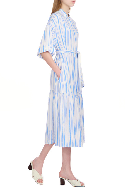Платье в полоску|Основной цвет:Бело-синий|Артикул:50489755 | Фото 2
