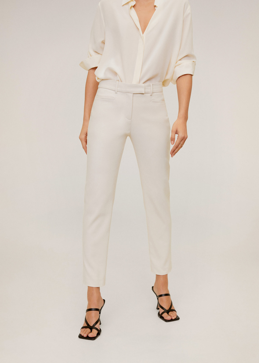 Mango ❤ женские брюки alberto со скидкой 30%, белый цвет, размер , цена69.99 BYN