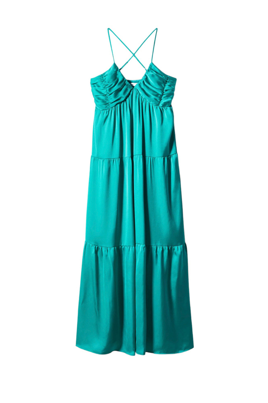 Платье атласное KATY|Основной цвет:Бирюзовый|Артикул:57082883 | Фото 1