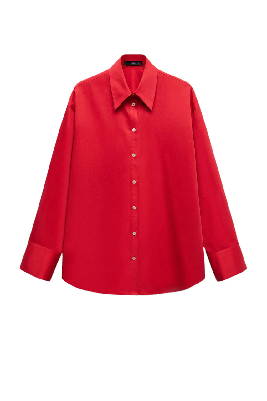 Рубашка ROJIZA из эластичного хлопка|Основной цвет:Красный|Артикул:57087758 | Фото 1