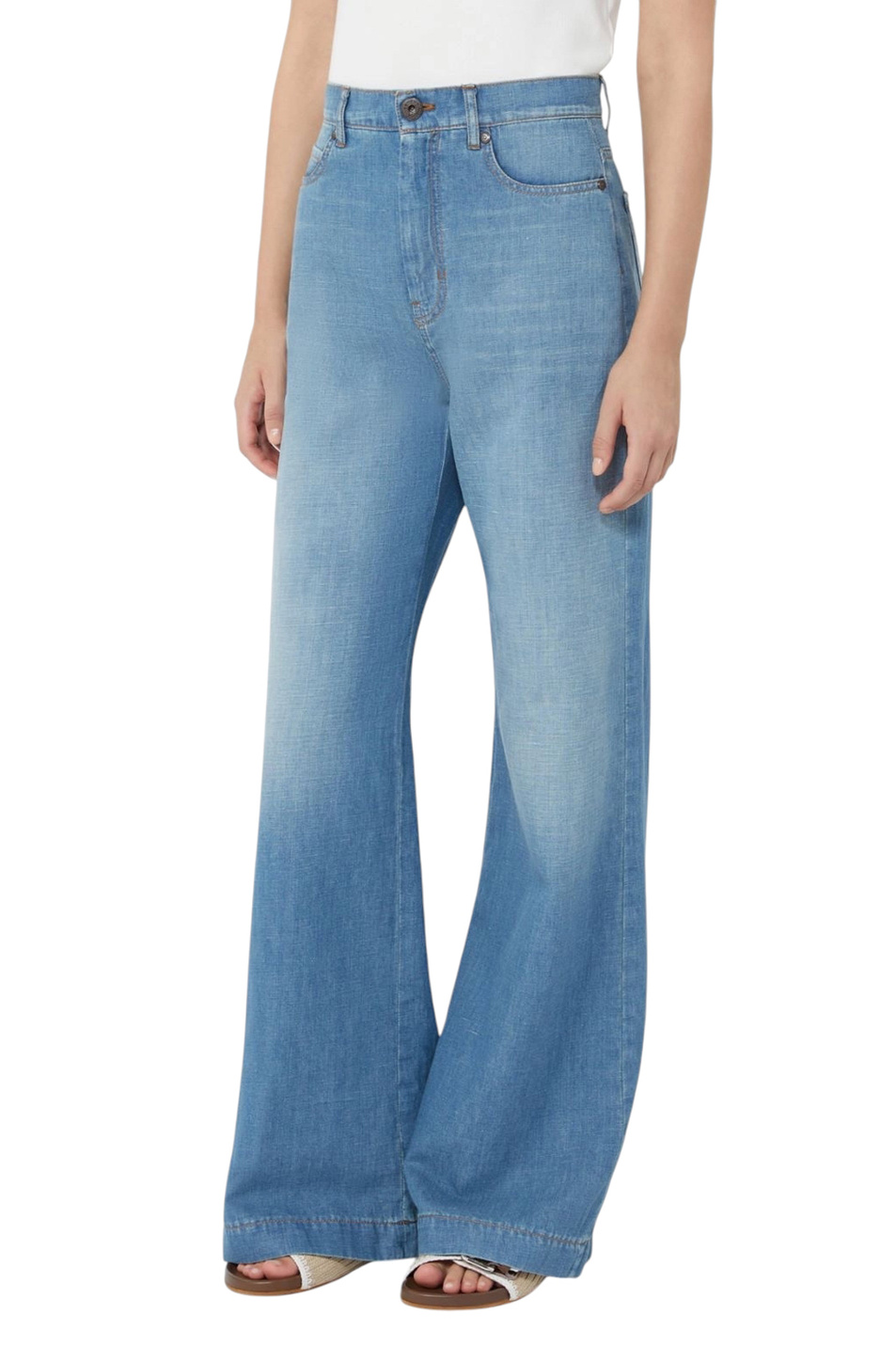 Женский Weekend Max Mara Джинсы LATINO из хлопка и льна (цвет ), артикул 2615181012 | Фото 3