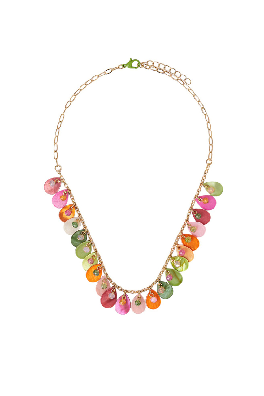 Ожерелье с разноцветными пластинами|Основной цвет:Разноцветный|Артикул:198391 | Фото 1