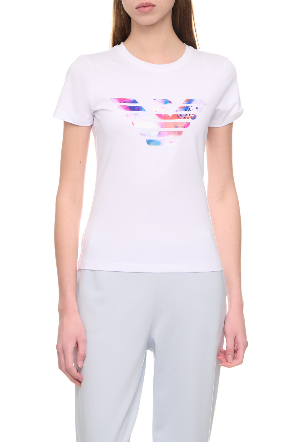 Женский Emporio Armani Футболка с крупным логотипом (цвет ), артикул 3R2T7N-2J07Z | Фото 4