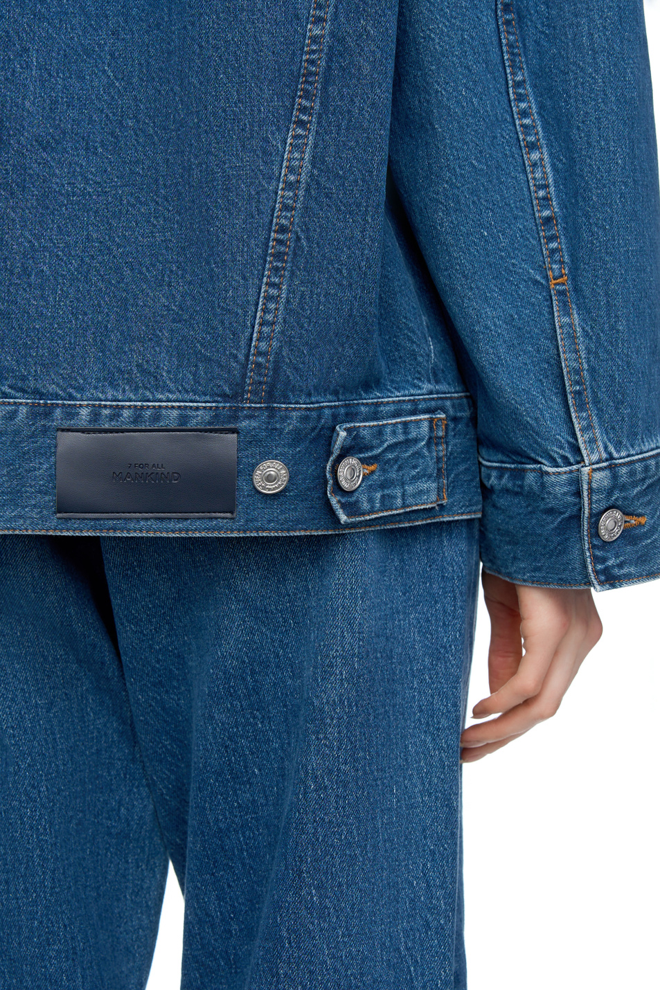 Женский 7 for all Mankind Куртка джинсовая из хлопка (цвет ), артикул JSCK066ZTO | Фото 6
