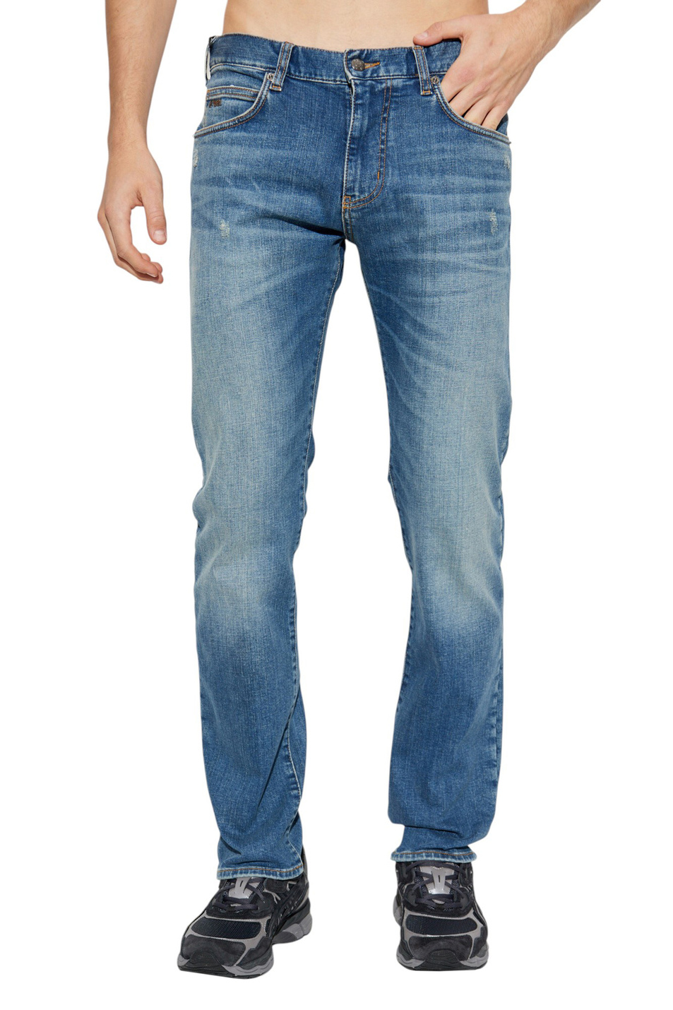 Мужской Emporio Armani Джинсы из эластичного хлопка (цвет ), артикул EM001370-AF13279 | Фото 3