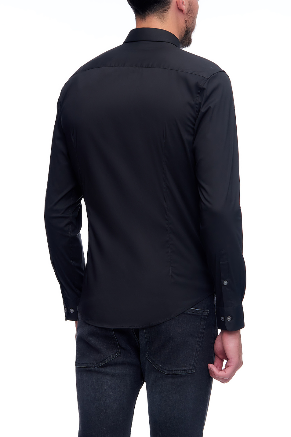 Мужской Emporio Armani Рубашка из смесового хлопка с мелкой вышивкой на груди (цвет ), артикул 8N1C09-1NI9Z | Фото 5