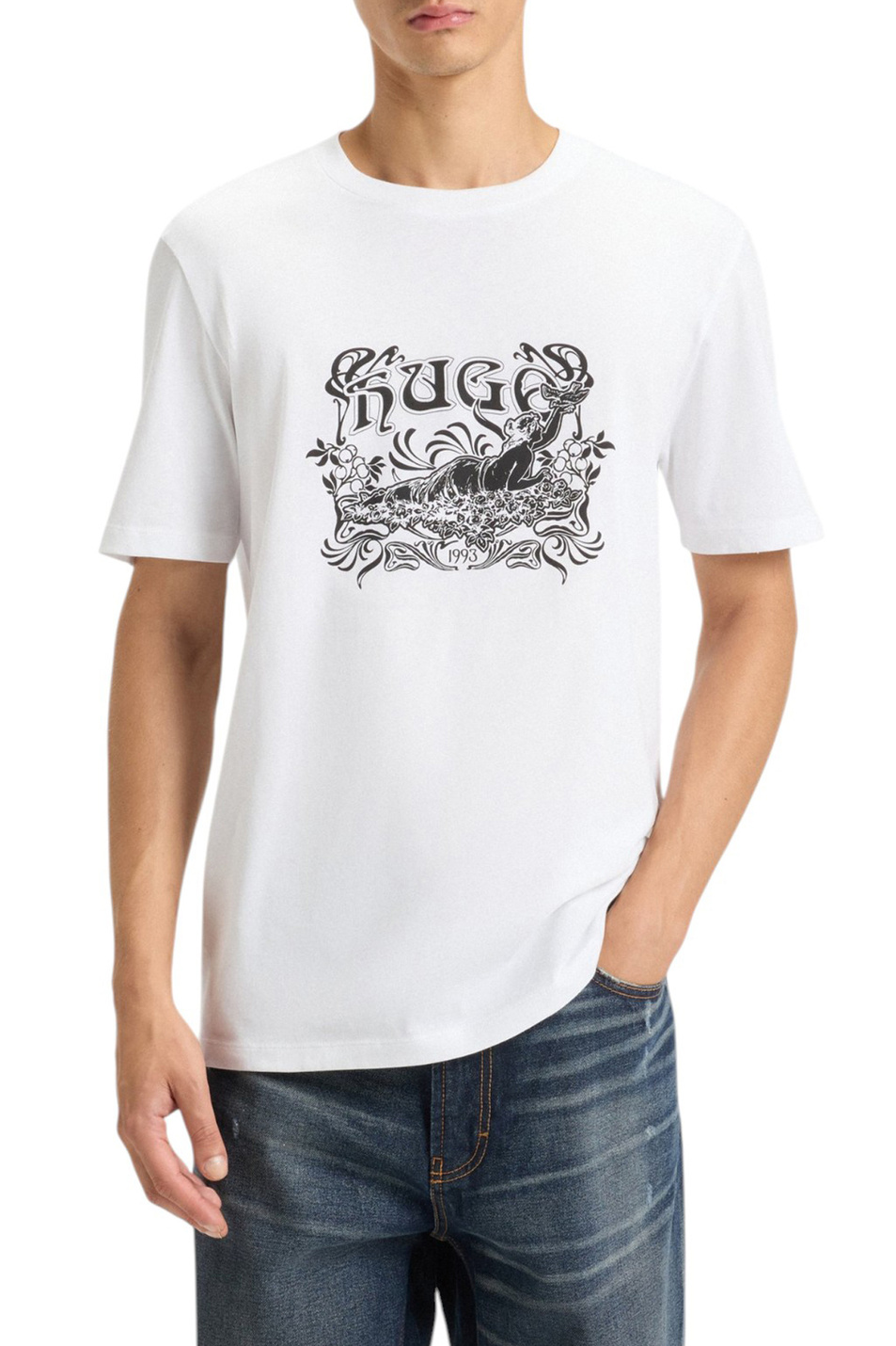 Мужской HUGO Футболка Diwom из хлопка (цвет ), артикул 50548565 | Фото 3
