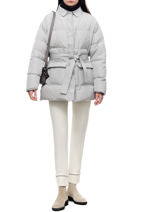 Fabiana Filippi Куртка с накладными карманами и поясом ( цвет), артикул CTD222W273 | Фото 3